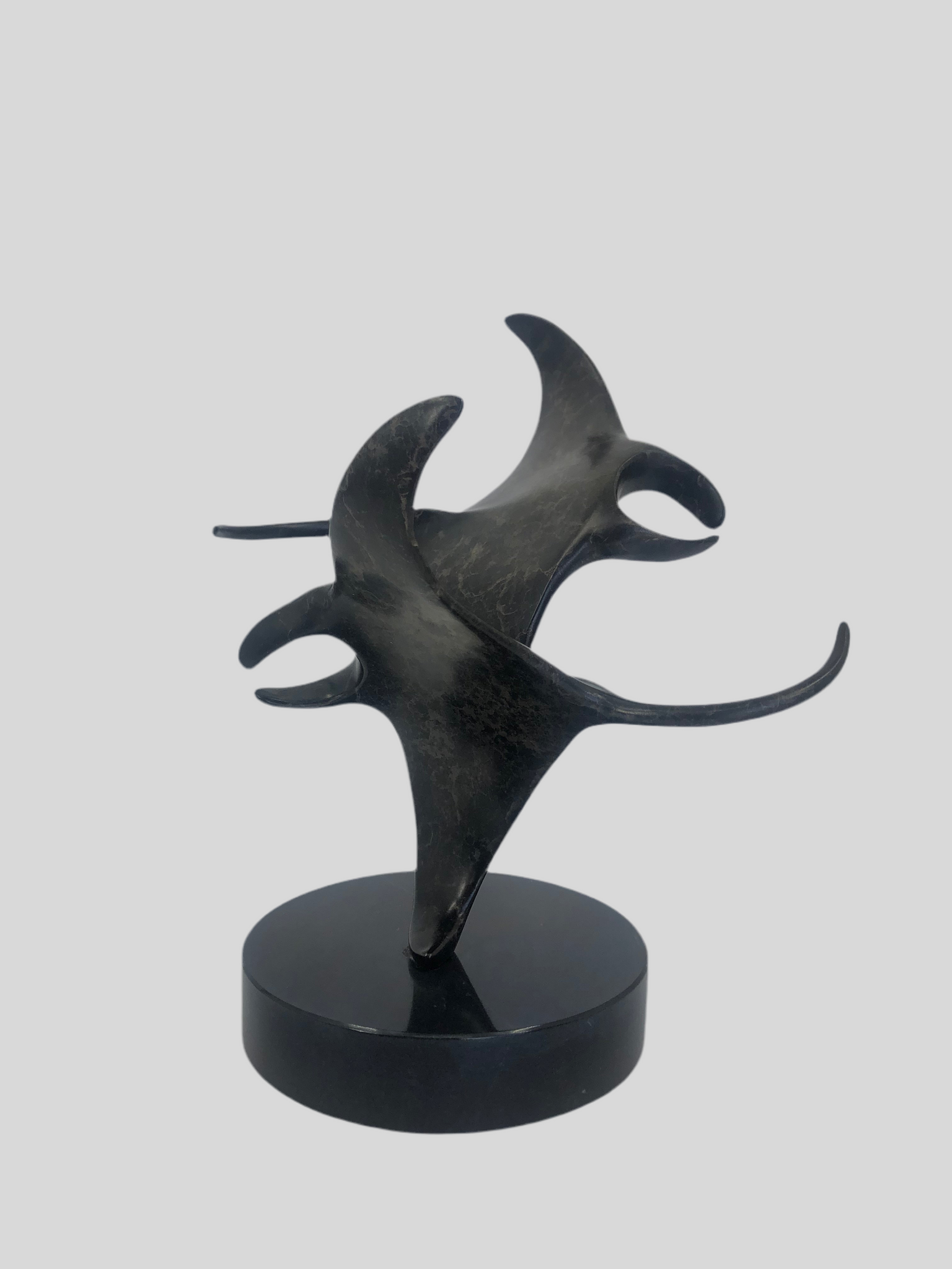 Bronze Manta Sculpture - Joyful Life Series - "Do Si Do" 12" tall