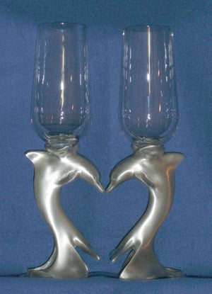 Summer Romance - Pewter Champaign Glasses