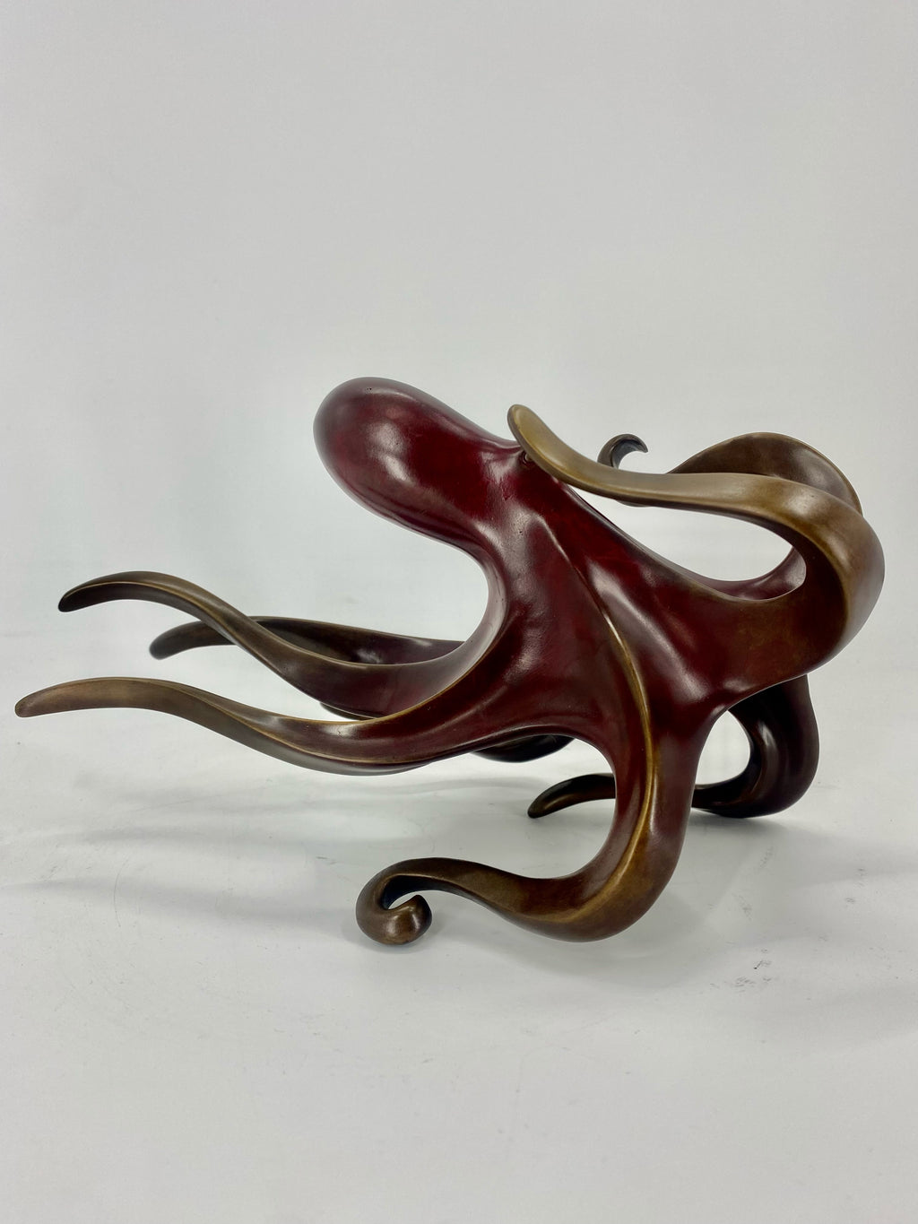 Bronze Octopus-Hidden Treasure - Size: 6"W x 6"H x 9"L