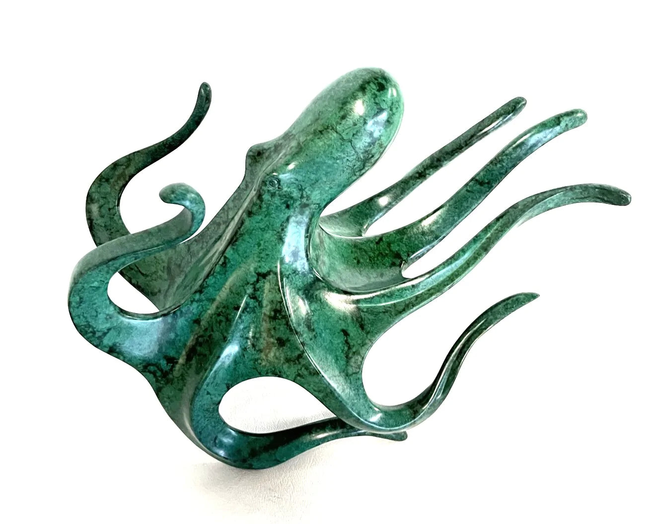 Bronze Octopus-Hidden Treasure - Size: 6"W x 6"H x 9"L