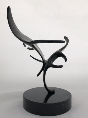 Bronze Manta Sculpture - Joyful Life Series - "Do Si Do" 12" tall