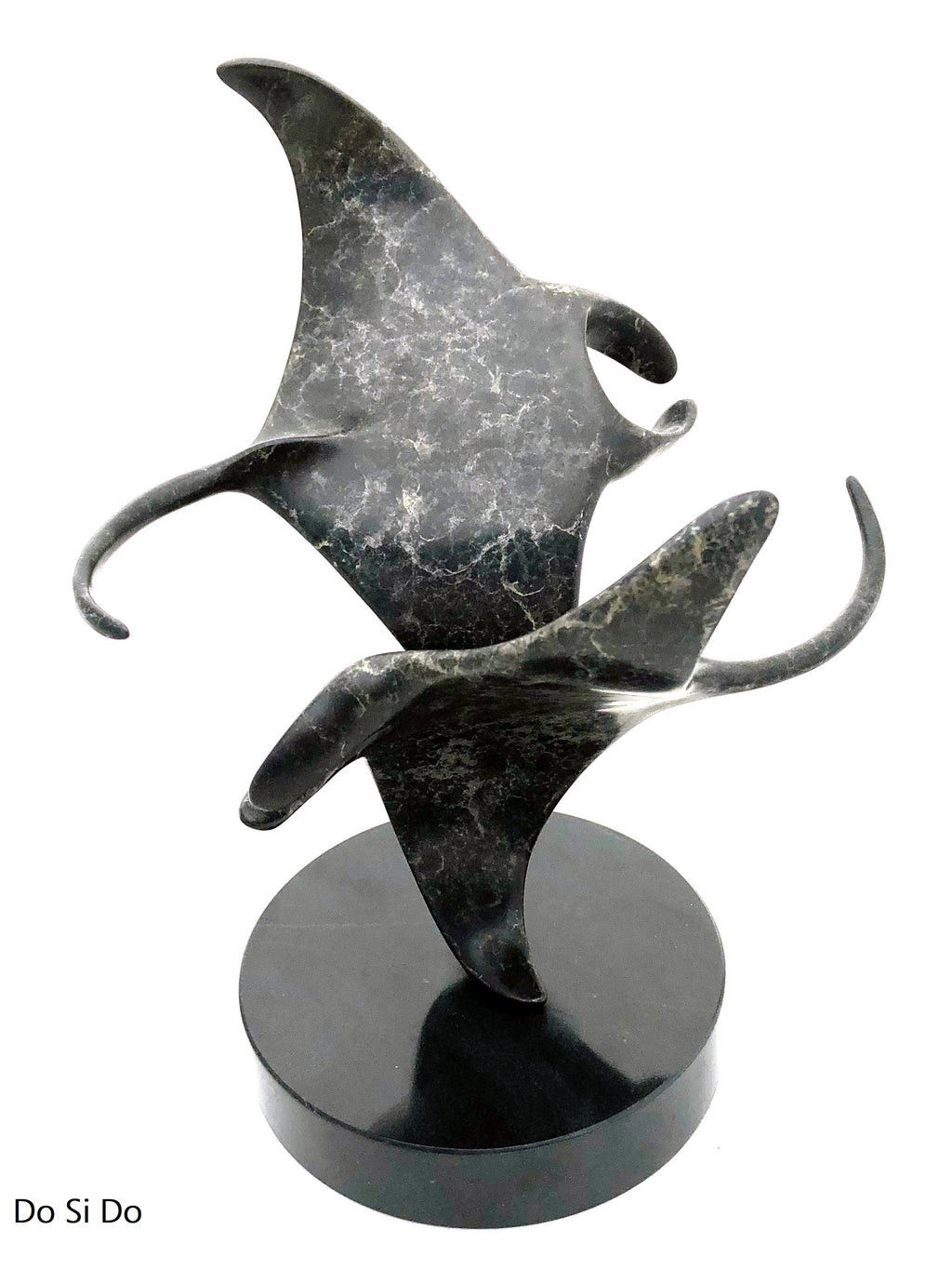Bronze Manta Sculpture - Joyful Life Series - "Do Si Do" 12" tall