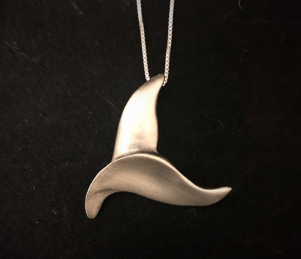 Whale Tail Necklace -Pewter Jewelry